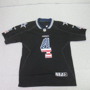 Nike NFL Dallas Cowboys Jersey Dak Prescott USA American Flag Mens Medium Black